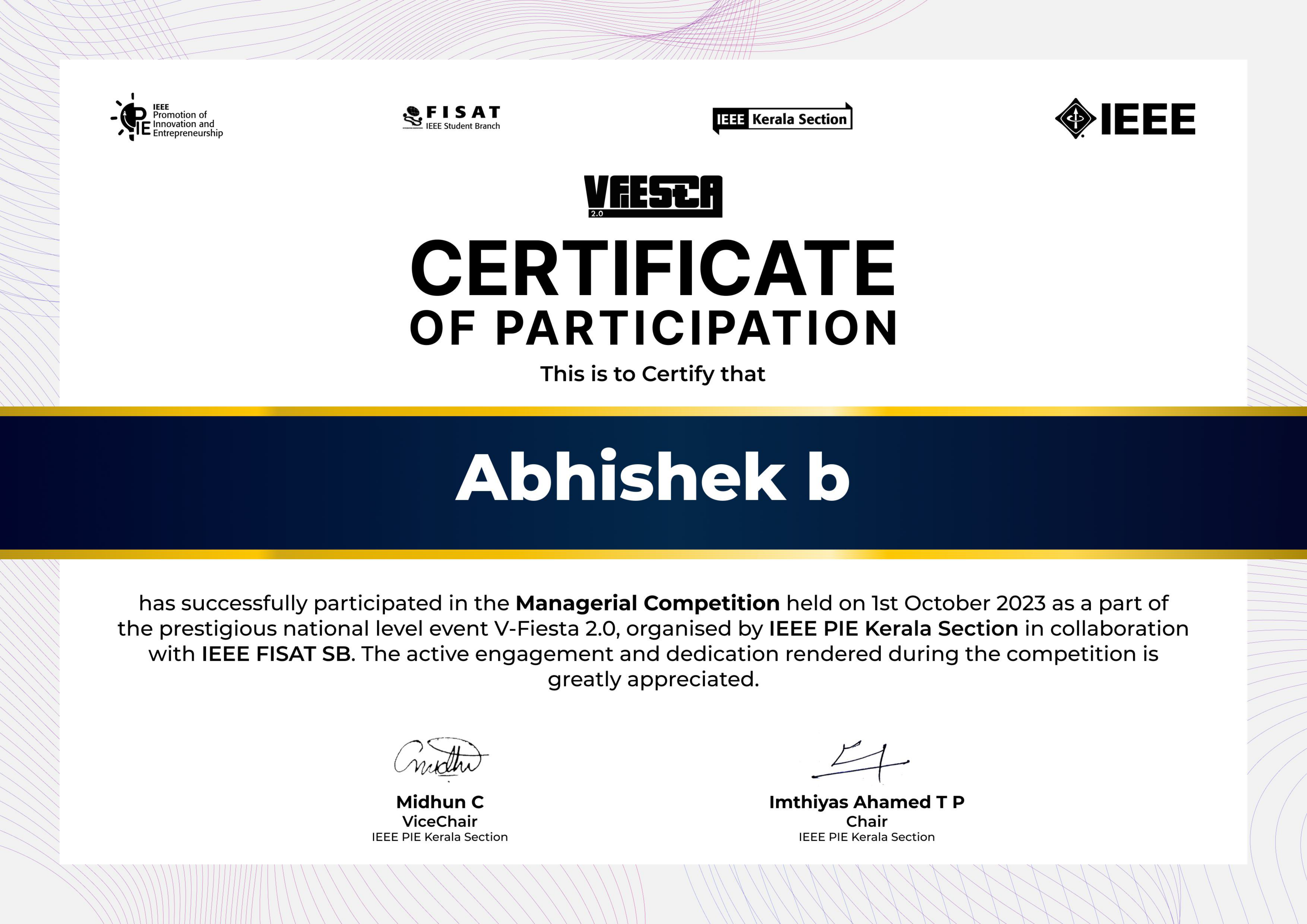 Competition Certificate